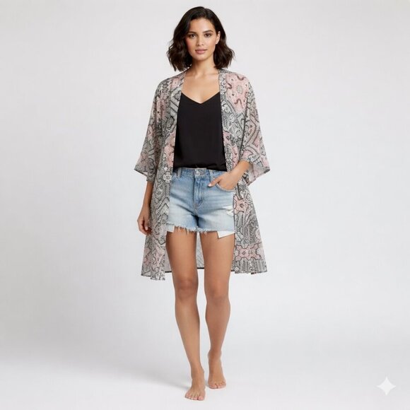 Tahari Other - Tahari Boho Print Kimono
